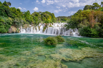 Waterfall in Krka National Park - 753245118