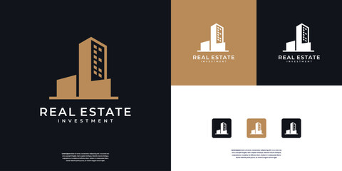 Construction, apartment, architecture logo design template.