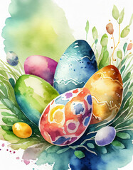 Beautiful colorful Easter basket Postcard