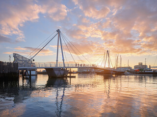 Fototapeta na wymiar Winyard Crossing, Viaduct Bassin, Auckland, Nordinsel, Neuseeland, Ozeanien