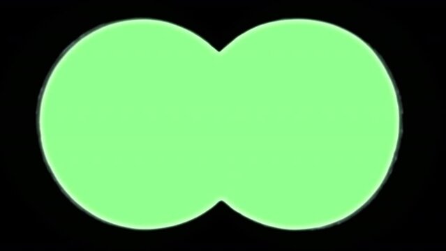 A sniper scope overlay animation, worn out binoculars, two round shapes with a green filling. Concepts: surveillance, targeting, menace, focusing, precision, clarity.
