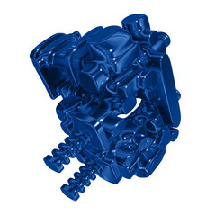 Metal abstract object,3d render © neurostructure