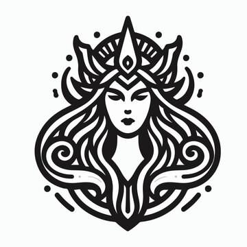 recommend clip art: Freya Goddes logo illustration icon tattoo sticker.