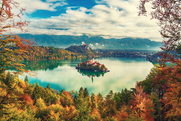 Lake Bled, Slovenia - obrazy, fototapety, plakaty