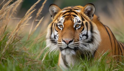 Fototapeta premium Tiger in grass 