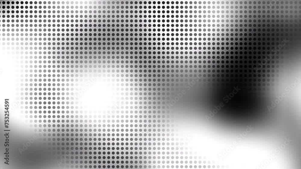 Aufkleber Abstract halftone motion background. Moving dots seamless loop