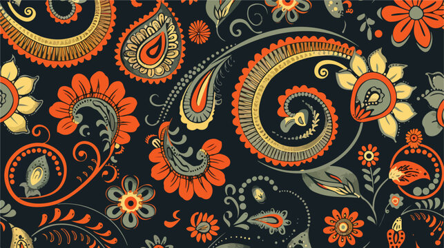  Paisley isolated pattern 