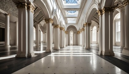 Fototapeta premium Modern geometric architectural forms inspired by Renaissance design