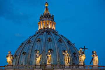 Fototapeta premium Italien; Rom, Basilica di San Pietro; Petersdom; Piazza San Pietro;