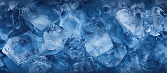 Glistening Ice Layers Overlapping in a Mesmerizing Blue Ice Background Design