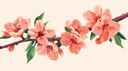 Peach flowers 