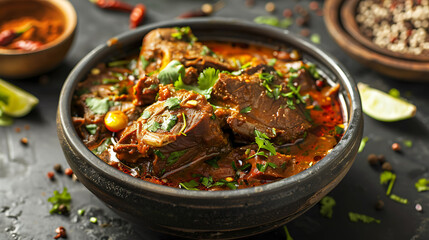 nihari dish with slow-cooked meat and spices