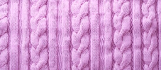 Soft Pink Cable Knit Fabric Texture Background for Cozy Winter Designs