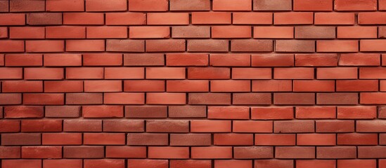 Naklejka premium Vibrant Red Brick Wall Texture Background for Rustic Interior Design Projects and Architectural Concepts