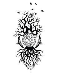Tree of Life , Yggdrasil vector	
