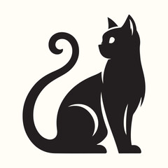 Cat Deferent poses Silhouette Vector Illustration