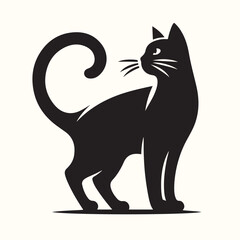 Cat Deferent poses Silhouette Vector Illustration