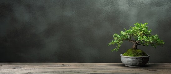 Serene Bonsai Tree in a Decorative Pot, Zen Miniature Plant for Relaxation and Meditation Practice