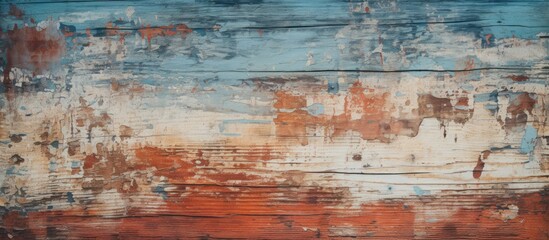 Abstract Urban Decay: Detailed Close Up of a Weathered Wall with Peeling Paint and Rustic Texture