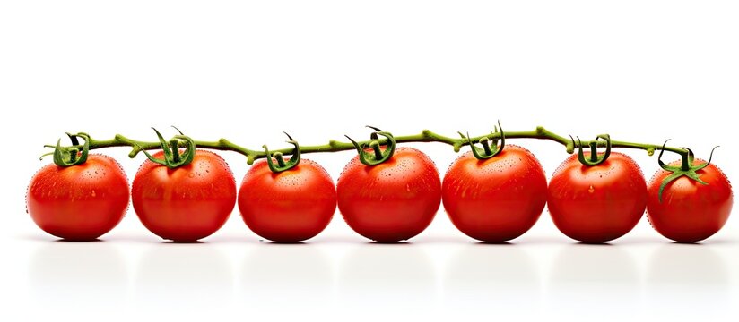 Fresh Ripe Red Tomatoes on a Clean White Background - Vibrant Organic Produce