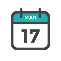 March 17 Calendar Day or Calender Date for Deadlines or Appointment