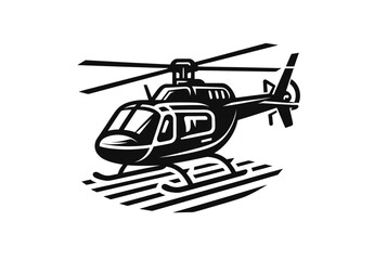 helicorpter isolated modern style vector illustration