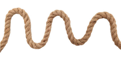 Jute. Twisted linen rope on a white background. Rope