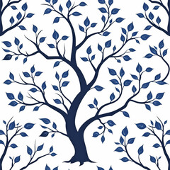 Obraz premium forest tree frameless pattern to enlarge and use as graphic element like background, tiles, ai generated