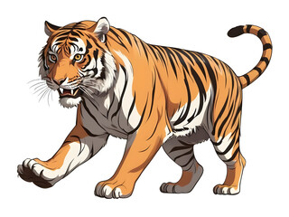 Obraz premium A tiger on a white background