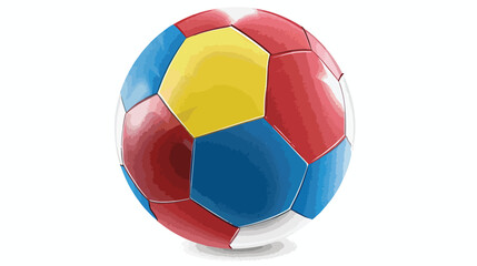 Soccer football ball with flag 