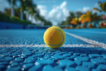 Tenis ball on the tenis court