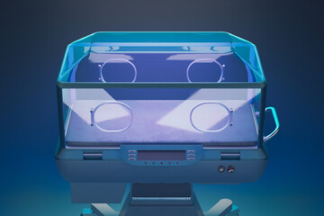 Advanced Neonatal Incubator Equipment in Sterile Hospital Nursery