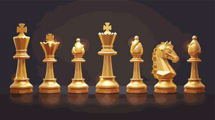 Stylized chess pieces