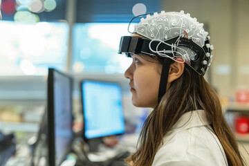 Scientists conduct experiments with EEG caps, exploring neurofeedback techniques, cognitive performance, treating mental health conditions, and brain-computer communication.