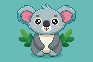 cartoon cute-koala vector 