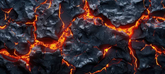 Fotobehang Lava texture fire background rock volcano magma © Ibad