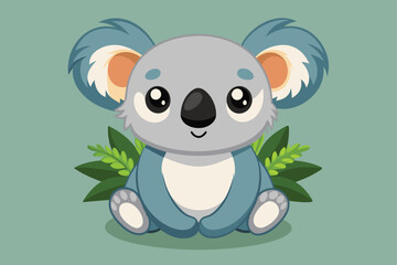 cartoon cute-koala vector 