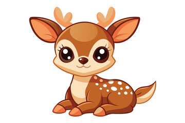 red deer cartoon vector 