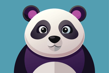 Fototapeta premium panda bear with bamboo vector 