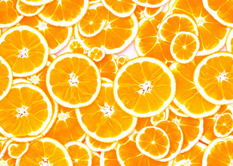orange slices as bright background, created with generative ai technology