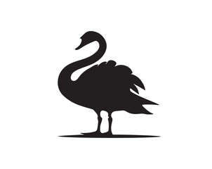 flying flamingo silhouette vector on a white background