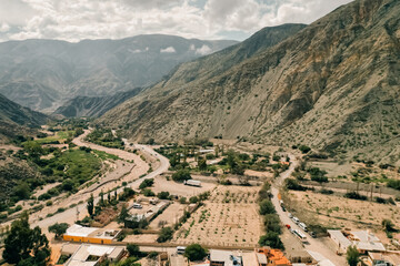 Aerial View Cerro siete colores - Purmamarca - Jujuy - Argentina