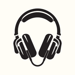 Headphone Silhouette Vector Illustration