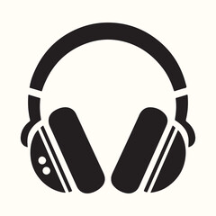 Headphone Silhouette Vector Illustration