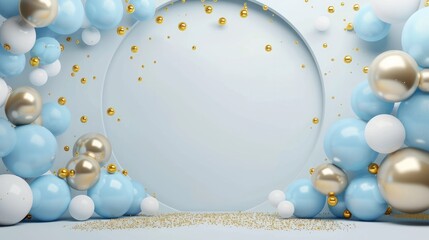 set of balloon garland decoration elements, forming a frame arch that adds a touch of elegance and festive flair to weddings, birthdays, and baby shower celebrations