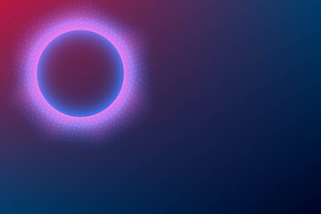 Technology backgrounds vector illustration of Circle sphere on blue background,  lighting circle digital ring neon and blue light on black design for presentation, backgroud, website, post cover.