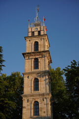 Fototapeta premium Tophane Clock Tower in Bursa, Turkiye