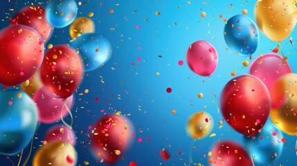 A stunning 3D balloon background that brings celebrations to life, perfect for party, birthday