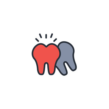 tooth icon. vector.Editable stroke.linear style sign for use web design,logo.Symbol illustration.