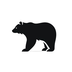 Obraz premium bear black icon on a white background in minimalism сreated with Generative Ai